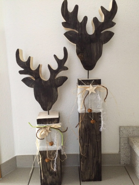Dekosäule Hirsch